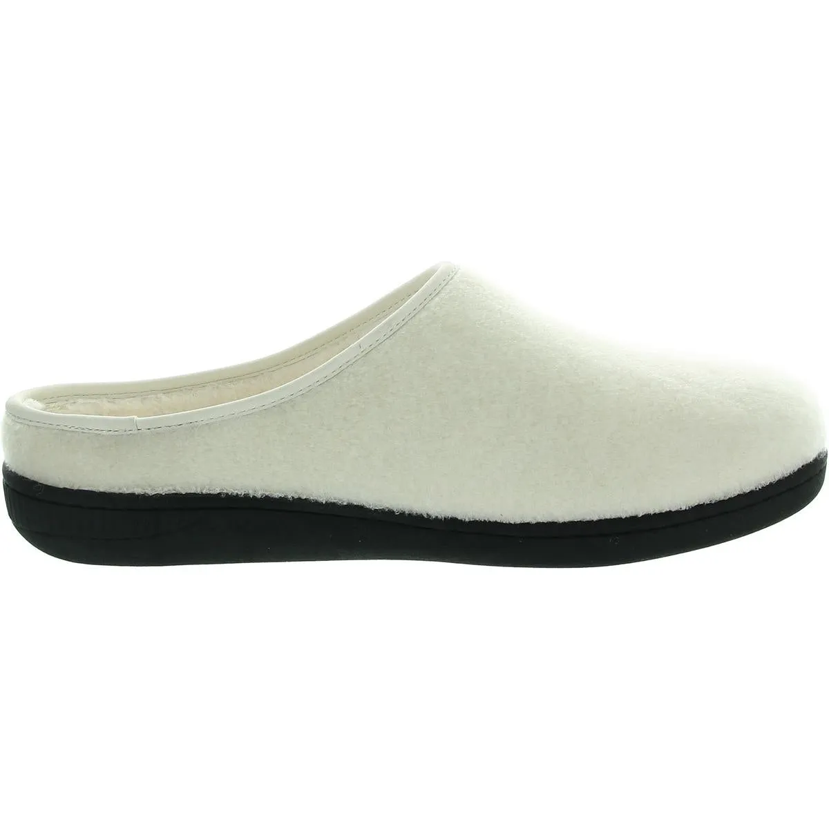 Womens Fleece Lined Man Made Slide Slippers