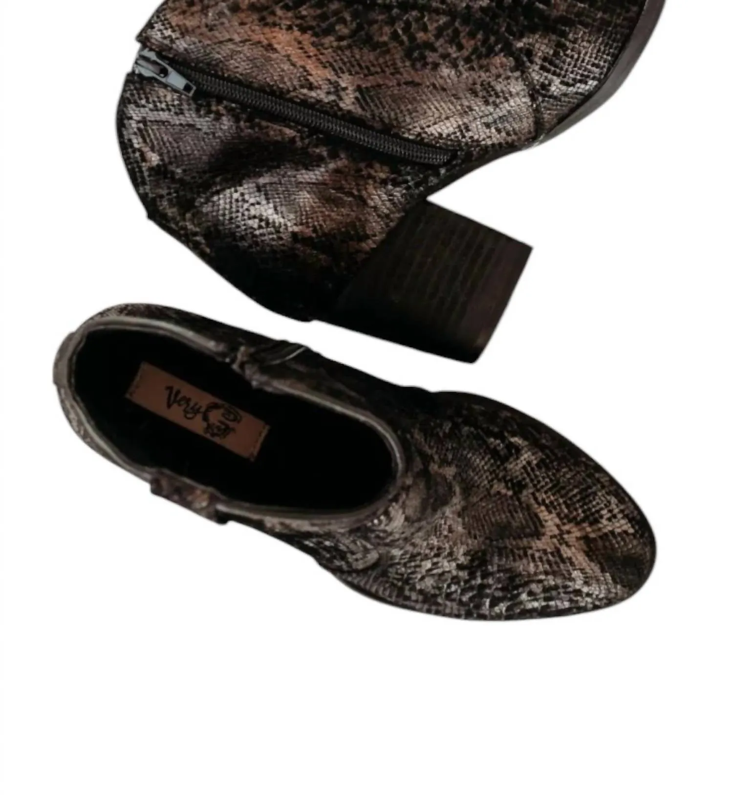 Women's Hijack Bootie In Black Snake