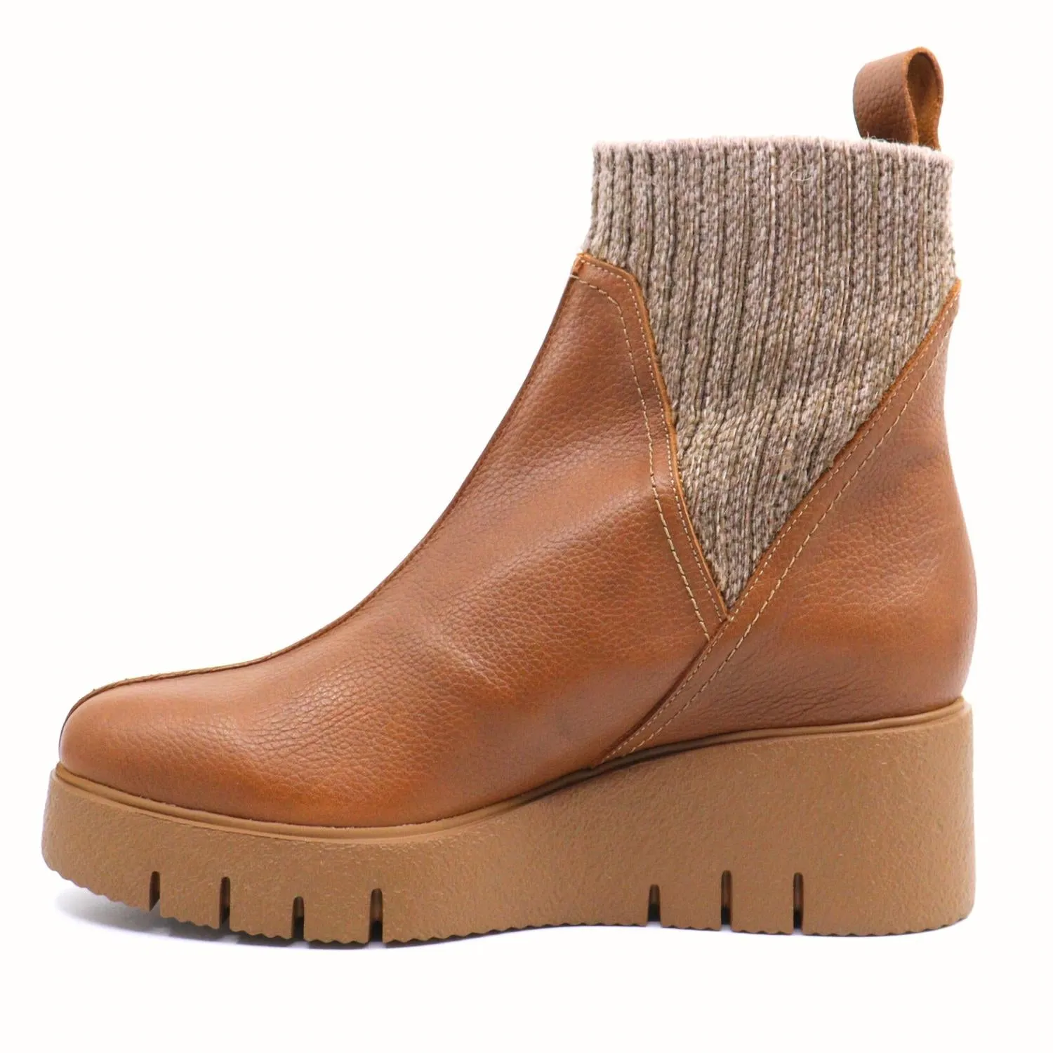 Women's Indios Knit Boots In Cuero Brown