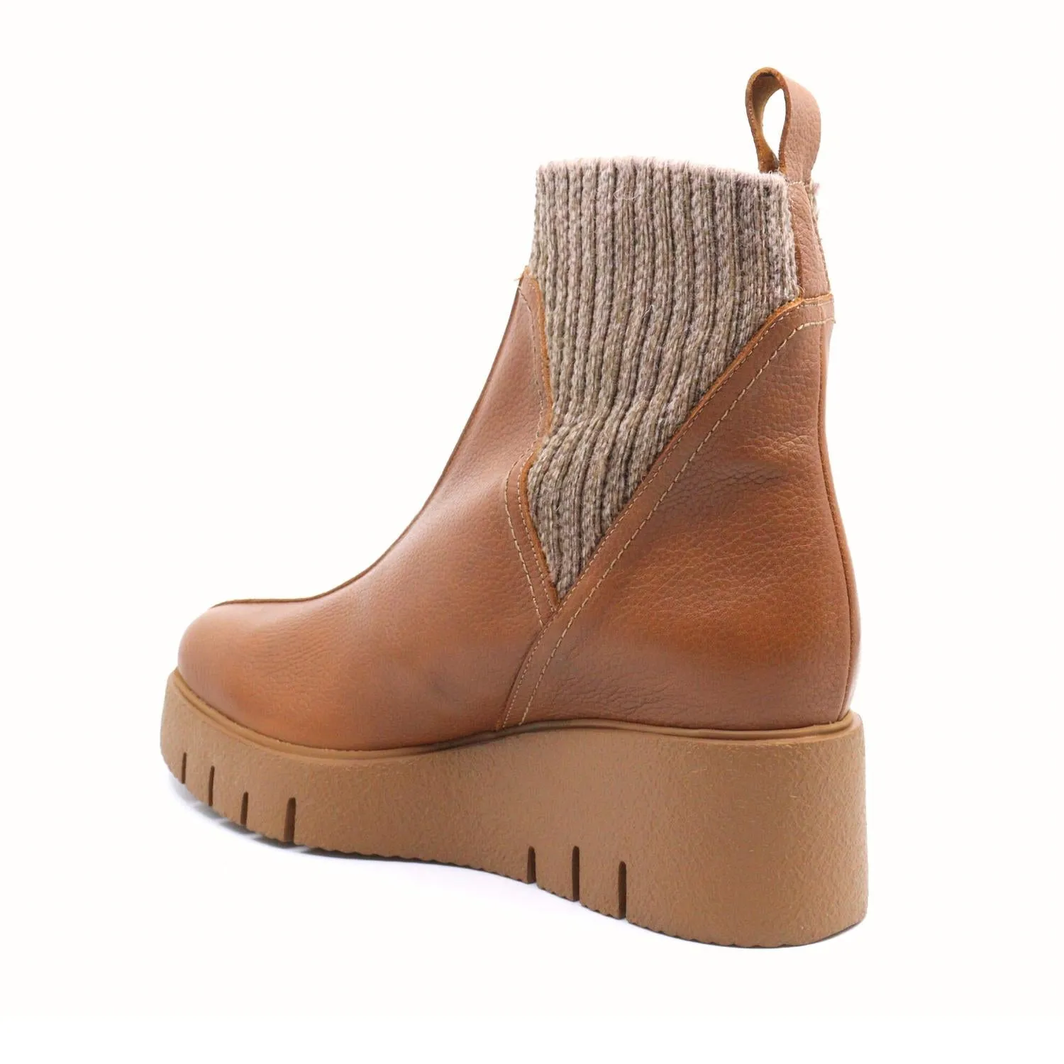 Women's Indios Knit Boots In Cuero Brown