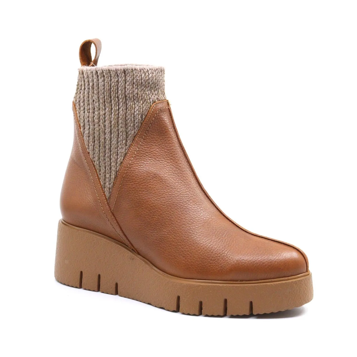 Women's Indios Knit Boots In Cuero Brown
