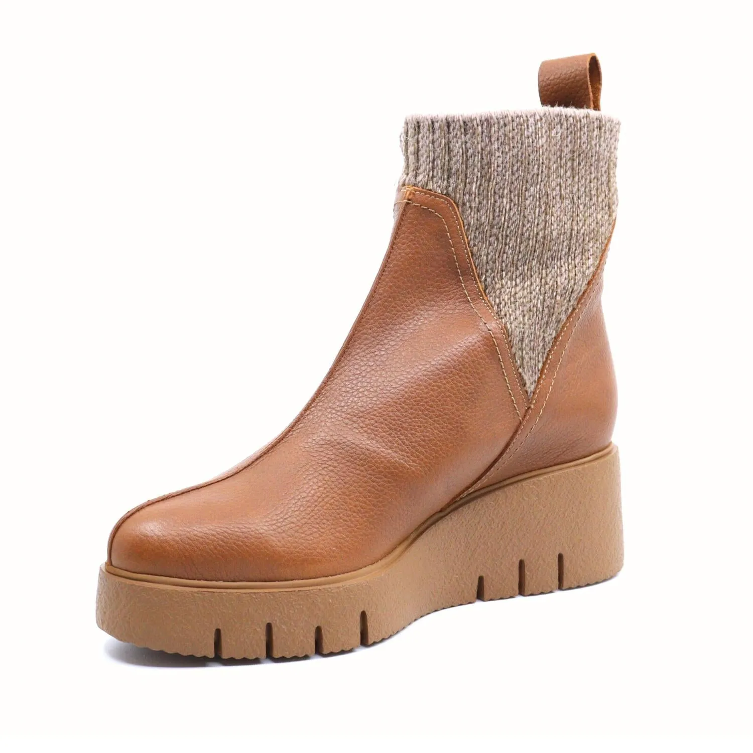 Women's Indios Knit Boots In Cuero Brown