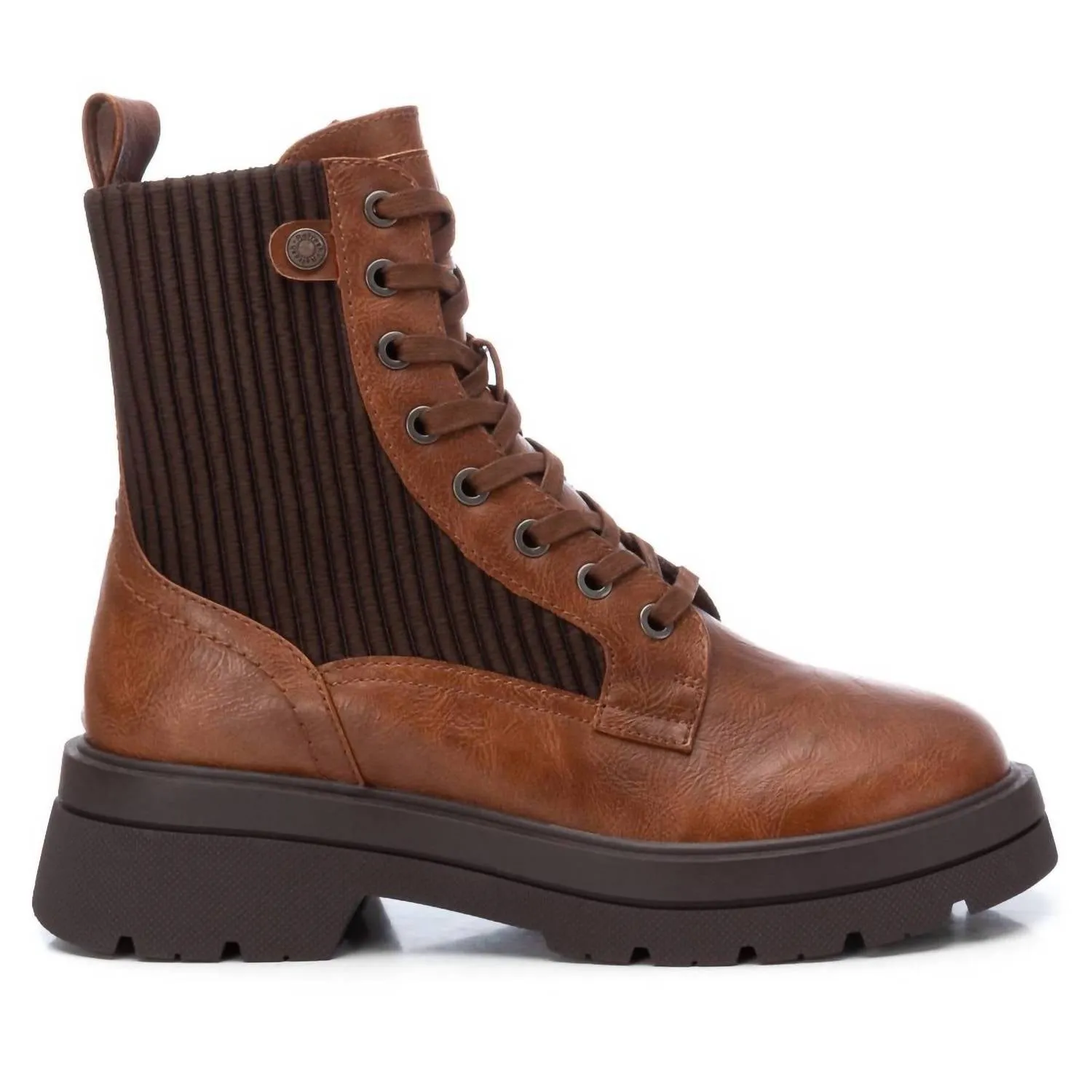 Women's Lace-Up Booties In Camel