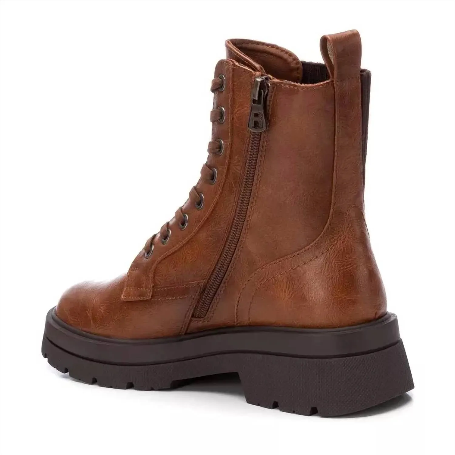 Women's Lace-Up Booties In Camel