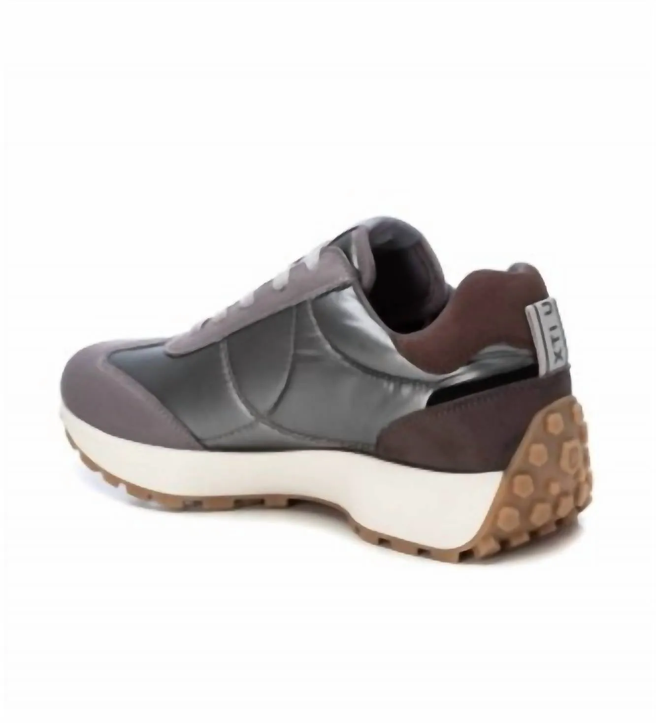 Women's Lace-Up Sneakers In Charcoal