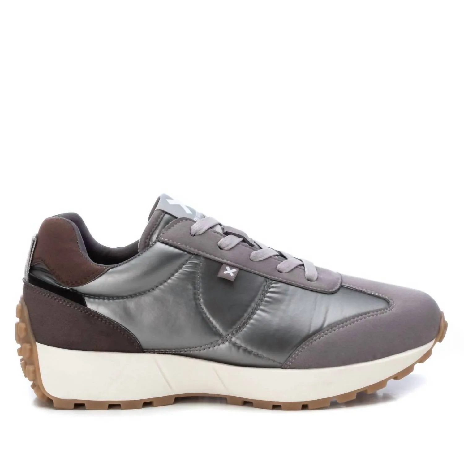 Women's Lace-Up Sneakers In Charcoal