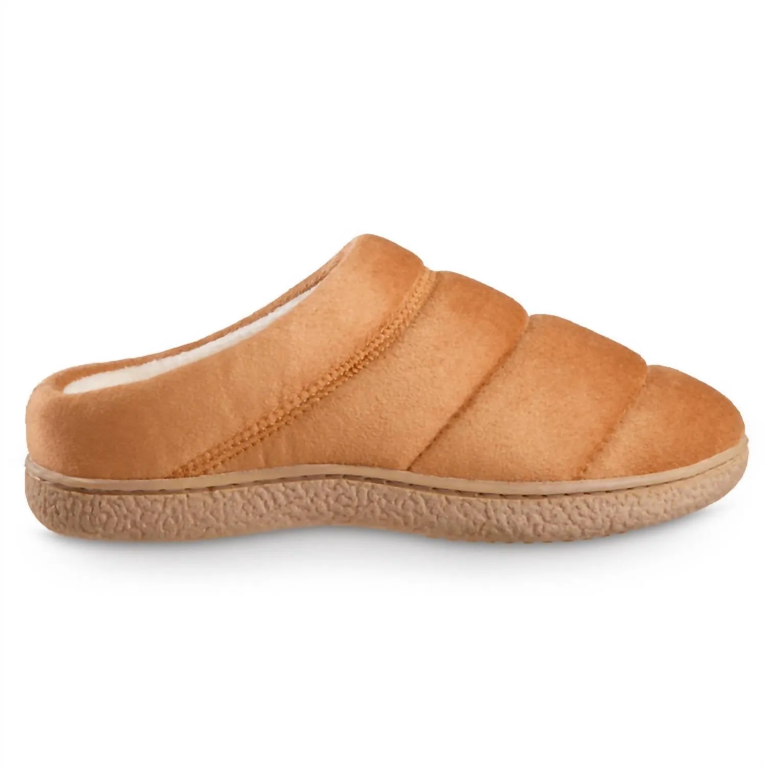 Women's Microsuede Puffer Clog Slipper In Bucksin