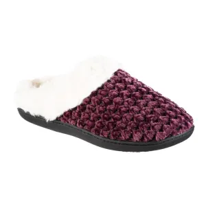 Women's Recycled Popcorn Chenille Erin Hoodback Slipper In Blackberry