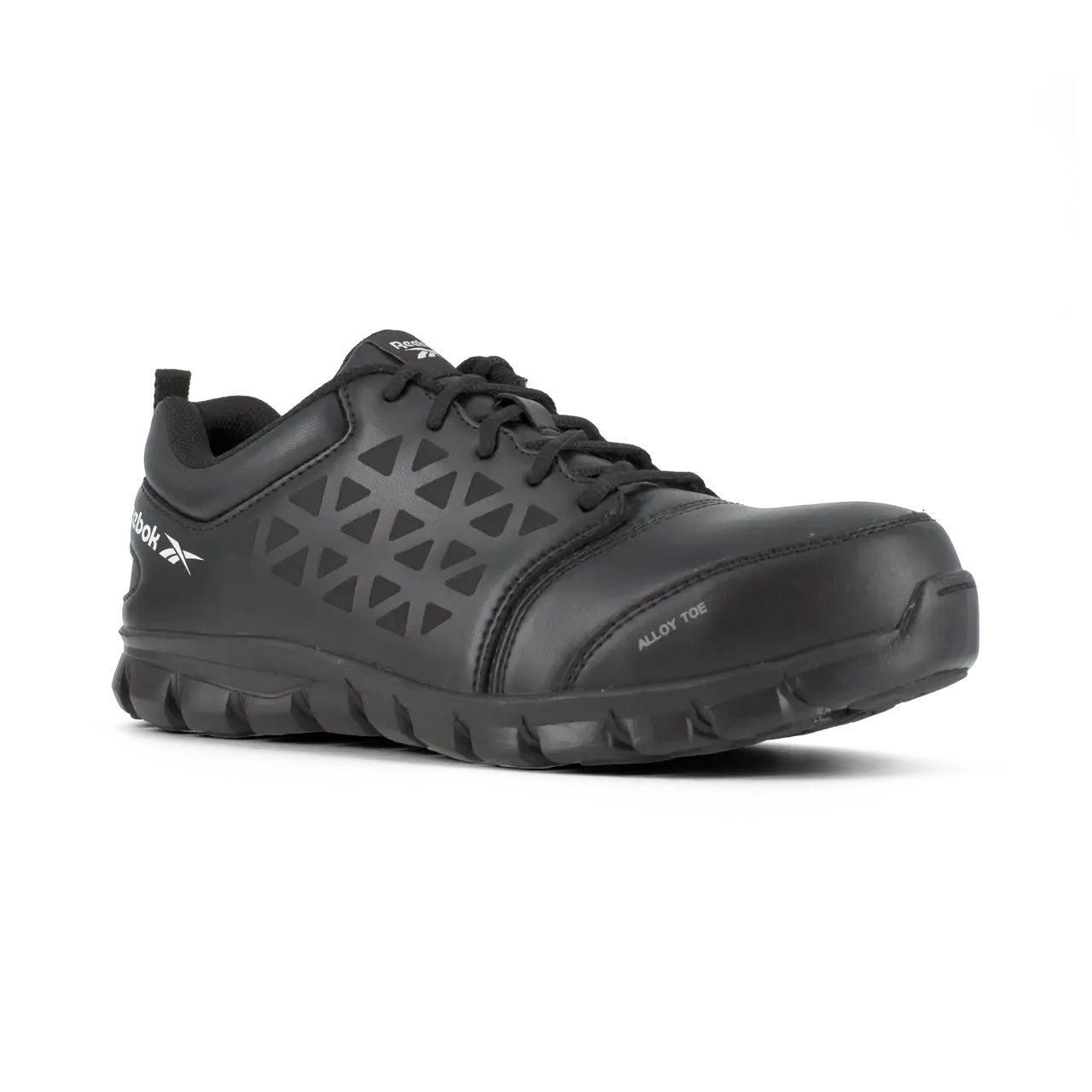 Women's Sublite Cushion Alloy-Toe Athletic Leather Work Shoe Black