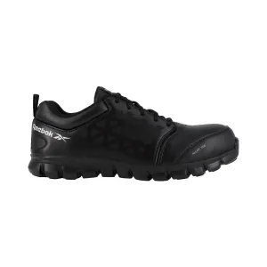 Women's Sublite Cushion Alloy-Toe Athletic Leather Work Shoe Black