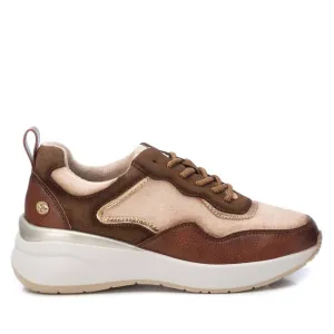 Women's Suede Metallic Sneakers In Camel
