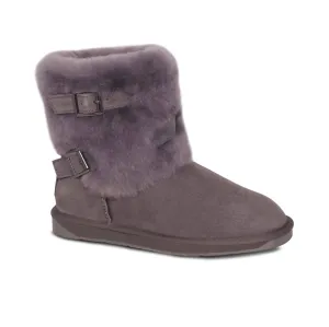 Women's Two Buckle Boots In Gray