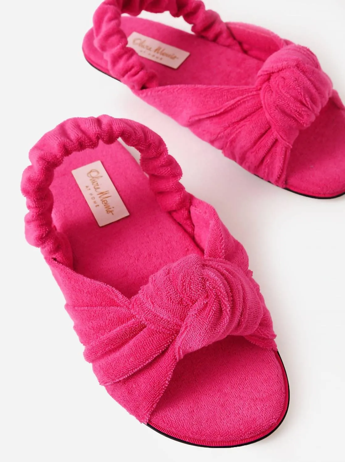 Women's Venus Knotted Slingback Slipper In Fuschia Pink