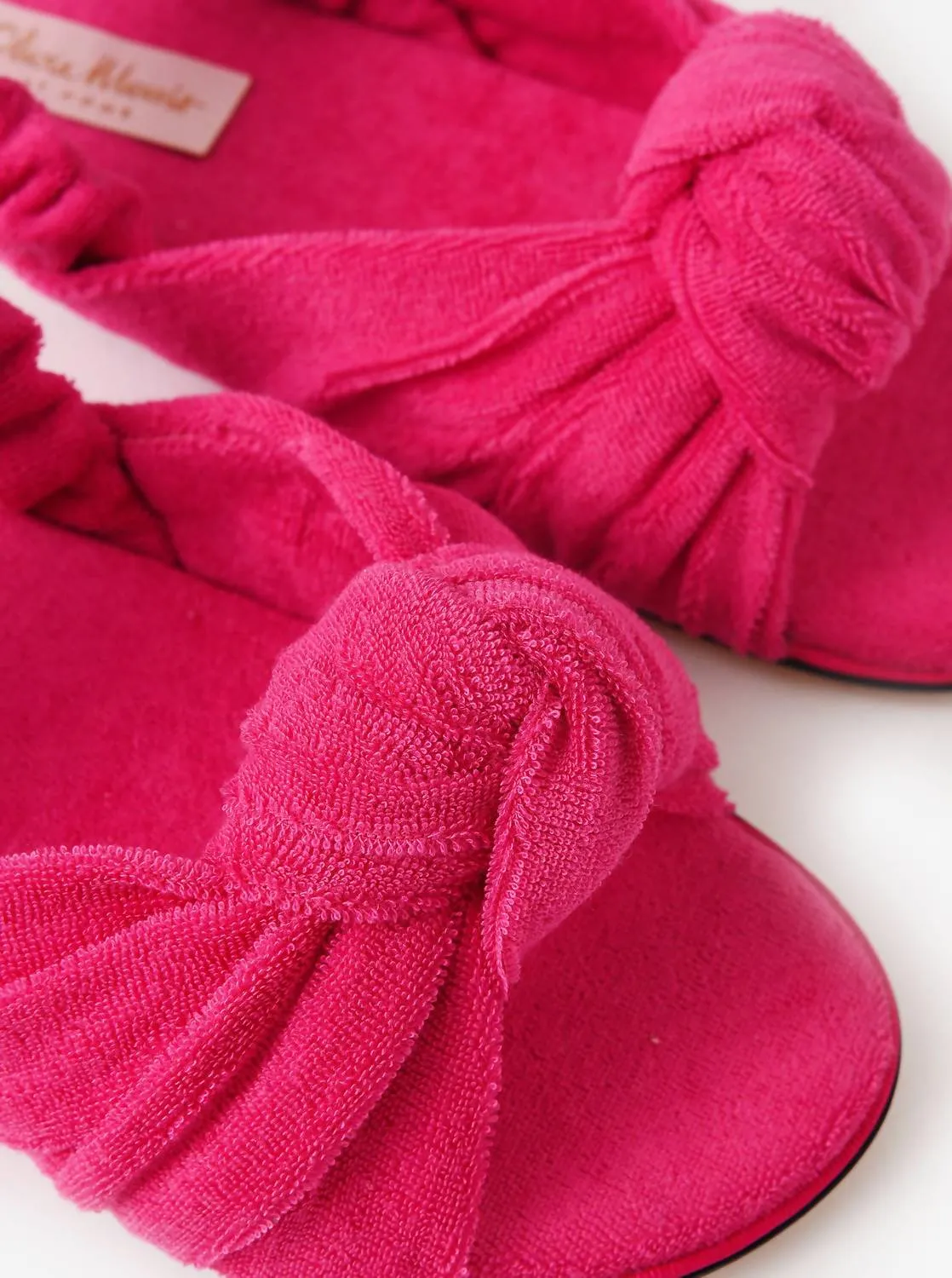 Women's Venus Knotted Slingback Slipper In Fuschia Pink