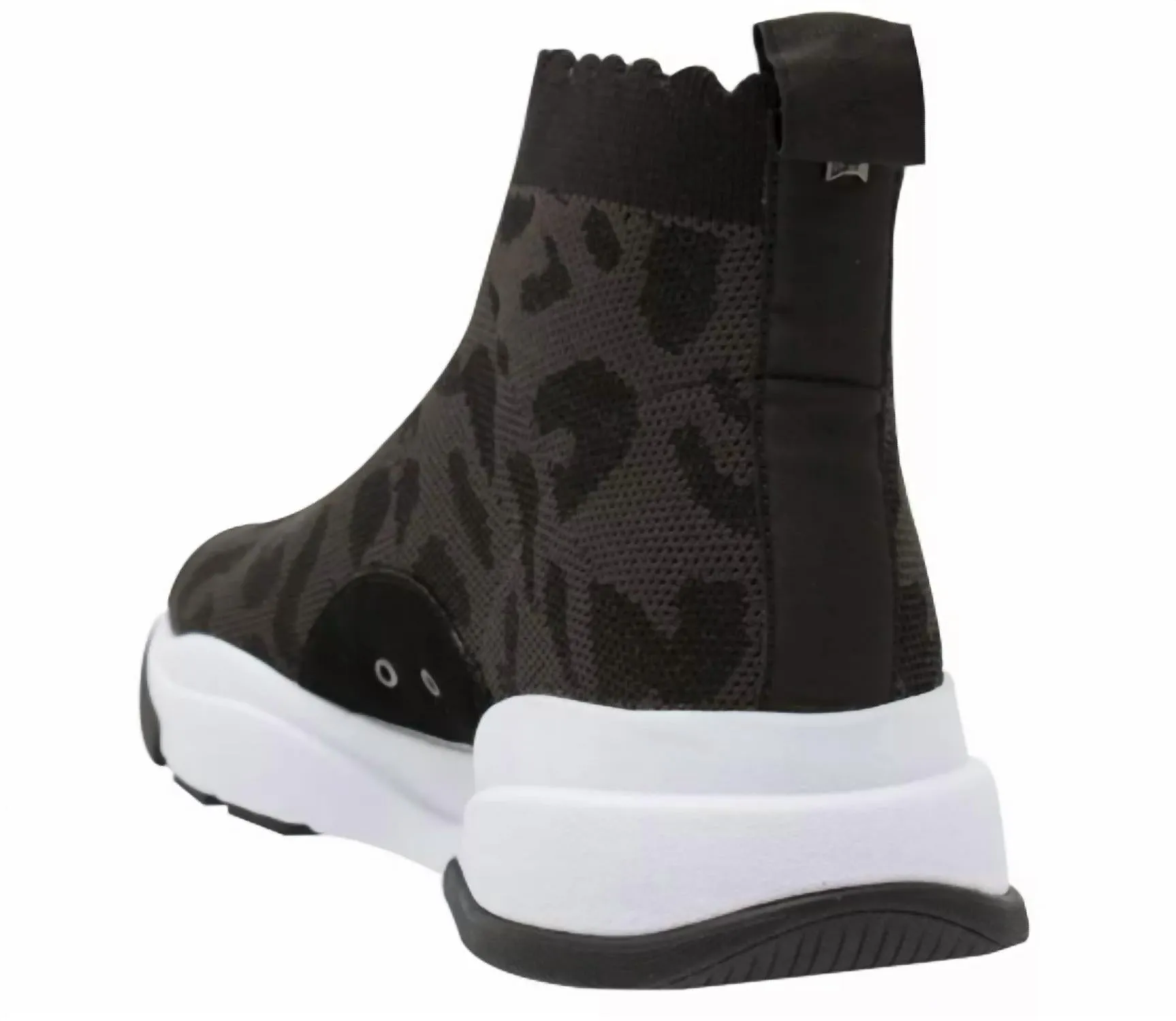 Women's Waverli Knitted Sock Boots In Leopard Black