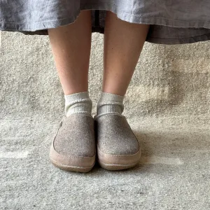 Wool Felt Slippers - Blizzard - Taupe (Adults 36-46) *Pre-order