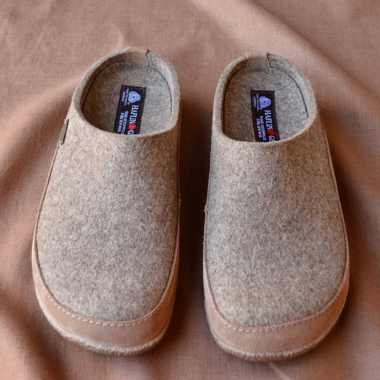 Wool Felt Slippers - Blizzard - Taupe (Adults 36-46) *Pre-order