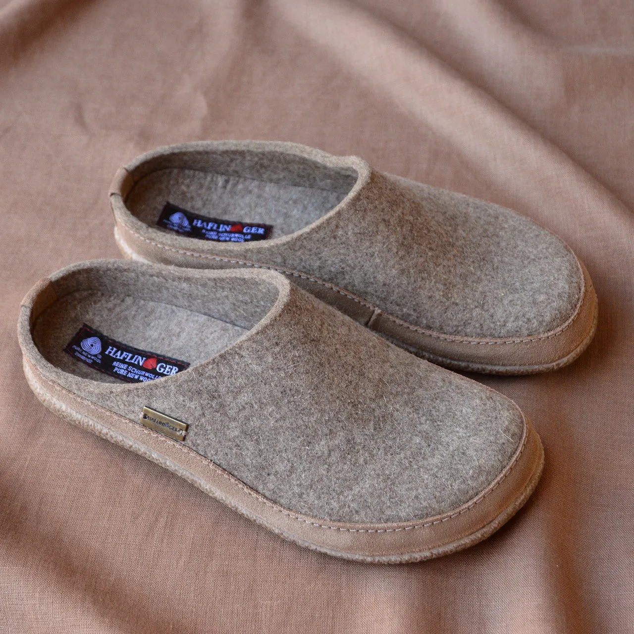 Wool Felt Slippers - Blizzard - Taupe (Adults 36-46) *Pre-order