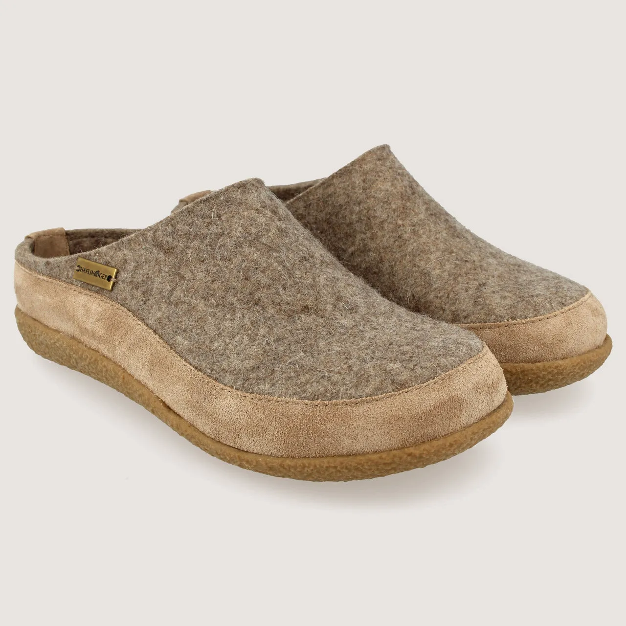 Wool Felt Slippers - Blizzard - Taupe (Adults 36-46) *Pre-order