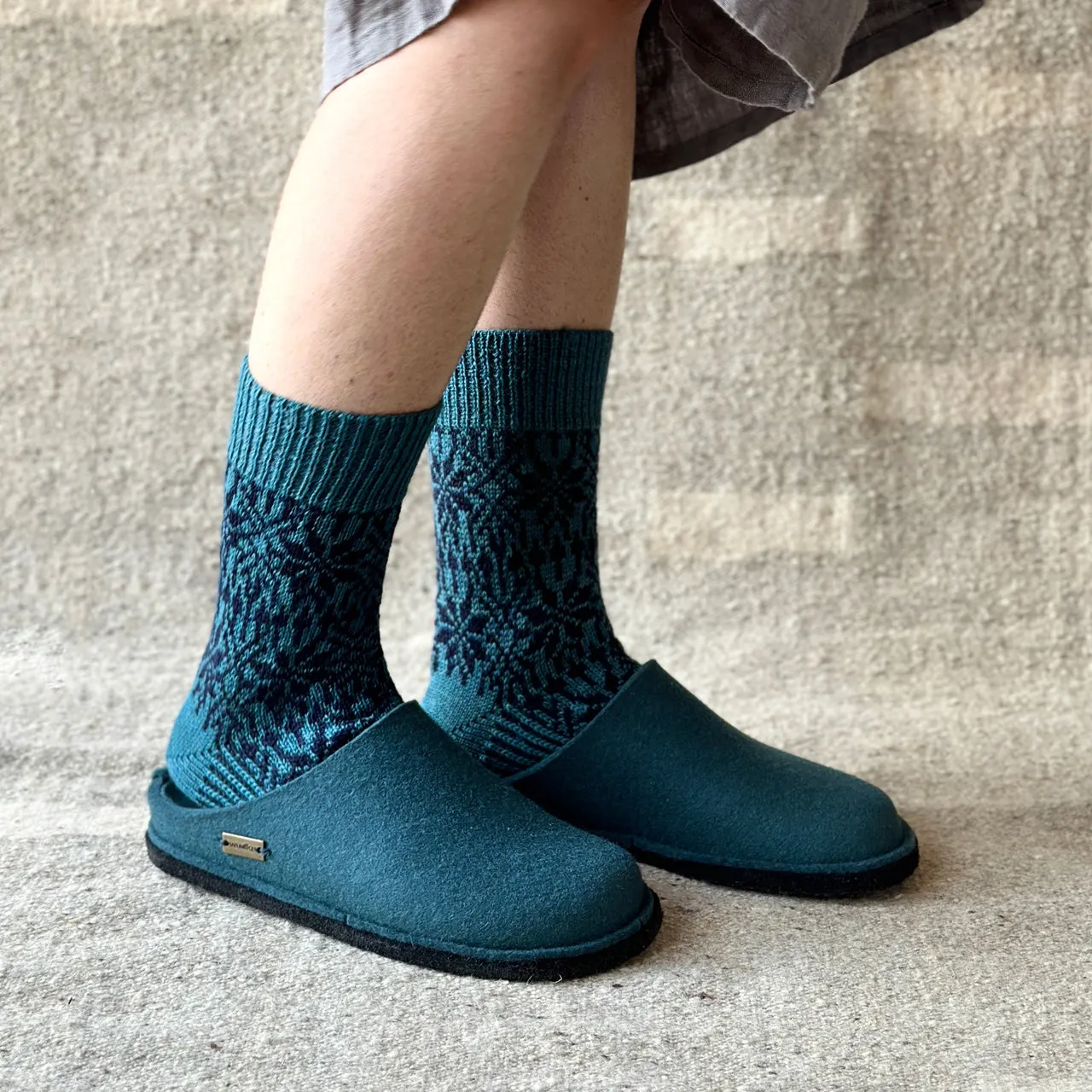 Wool Felt Slippers - Flair Soft - Pine AW24 (Adults 36-44)