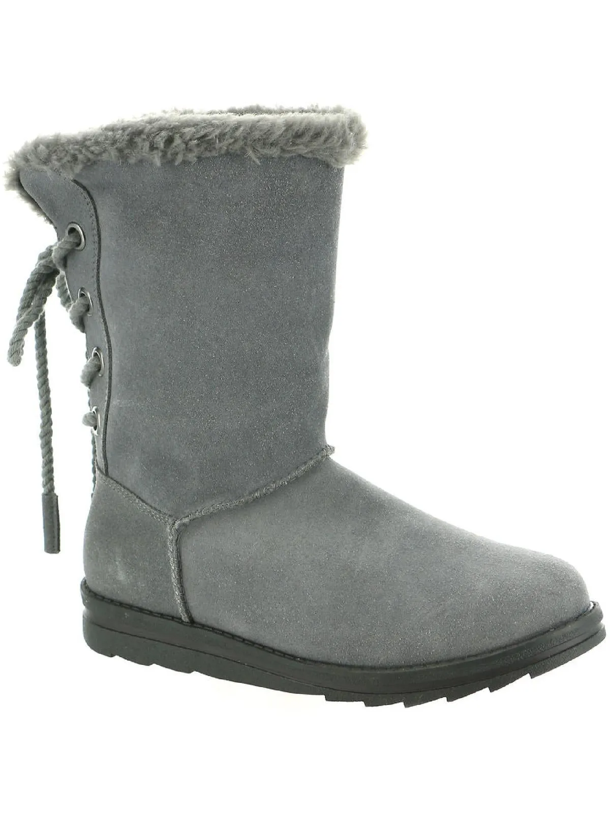 Ziggy Rodeo Womens Suede Faux Fur Lined Mid-Calf Boots