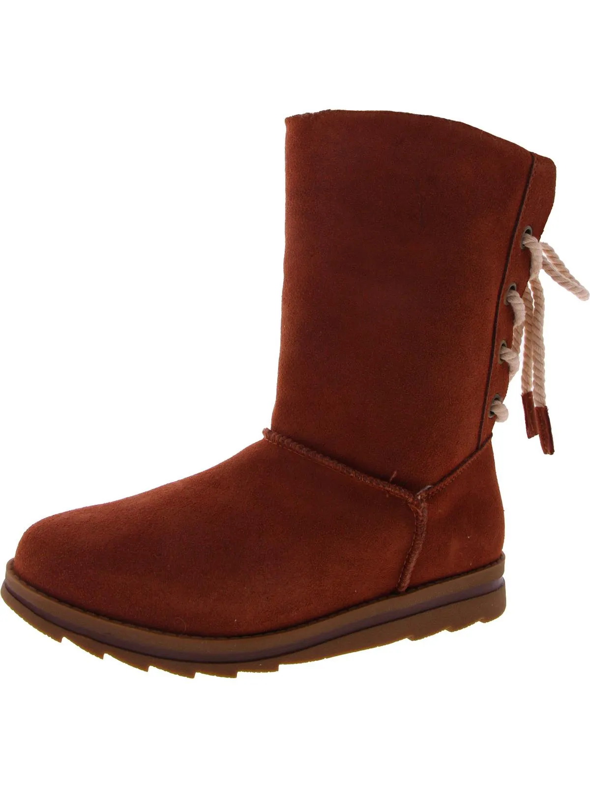Ziggy Rodeo Womens Suede Faux Fur Lined Mid-Calf Boots
