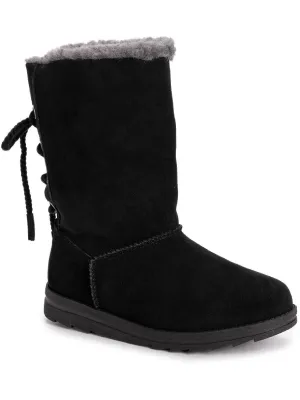 Ziggy Rodeo Womens Suede Faux Fur Lined Mid-Calf Boots